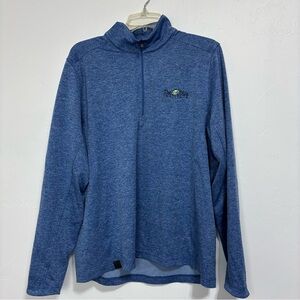 OGIO Men's Large Blue 1/4 Quarter Zip Pullover The Bible Institute Embroidered